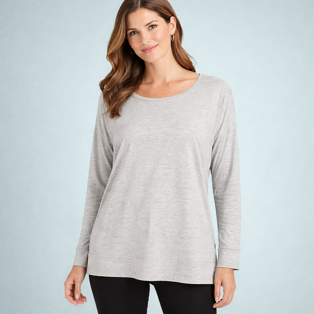 Sweaty Betty Size XS Gray Scoop Neck Long Sleeve Oversized Terry Sweatshirt